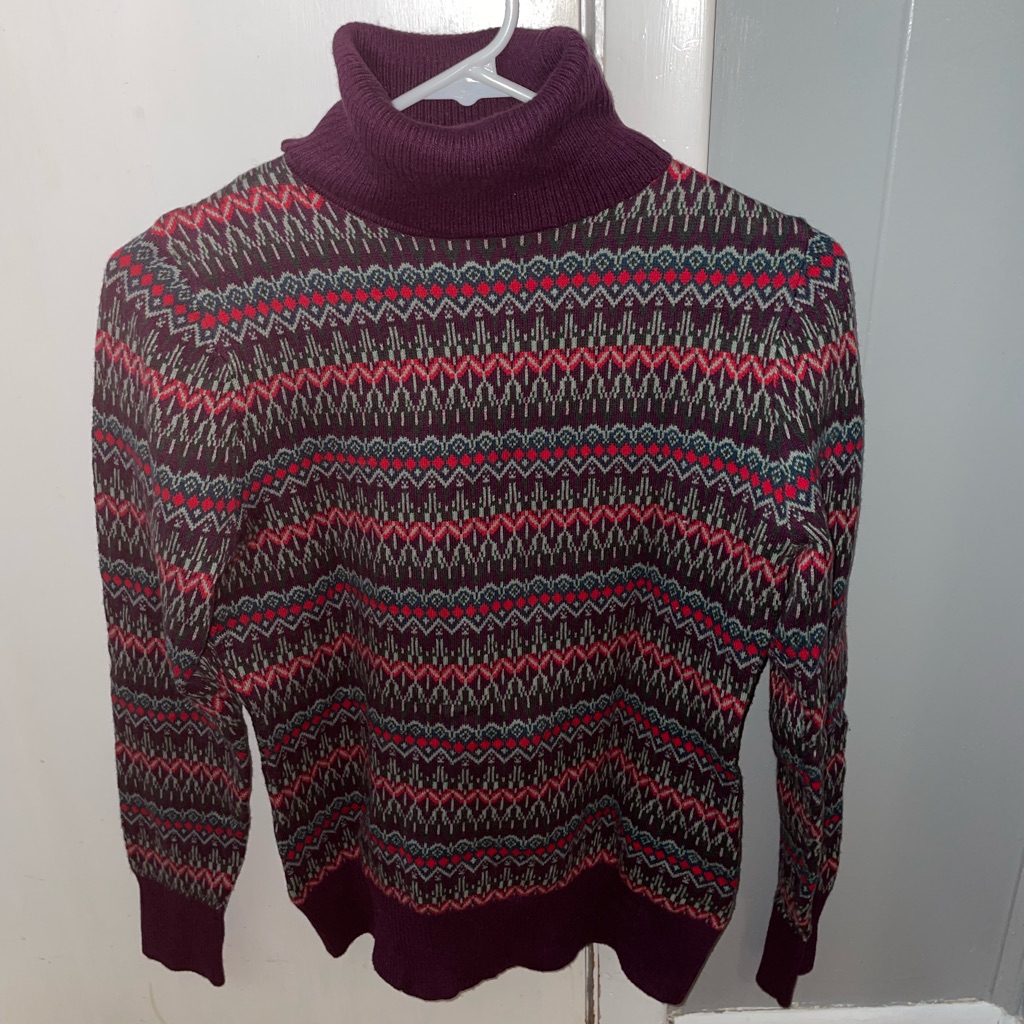 Ll Bean Patterned Turtleneck